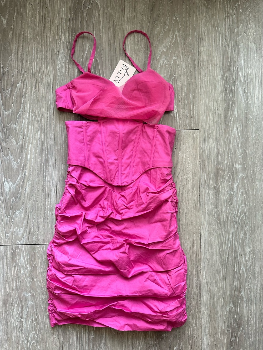 Oh Polly Ruched Corset Mini Dress